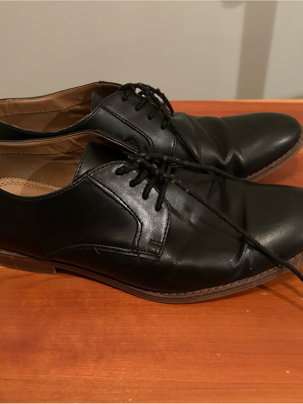 APT 9 Men’s Black Dress Shoes Size 10 Lace Up Derby Oxford